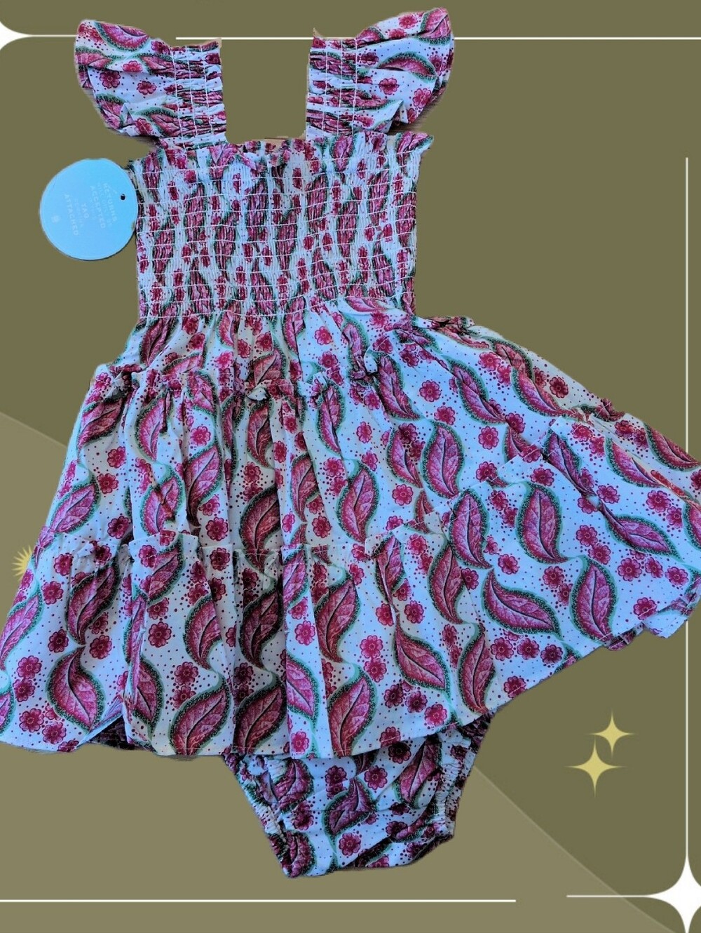 ✨ Nwt Hill House Tiny Ellie Nap Dress In Birch Vine Red Green Stripe Size 2Y
